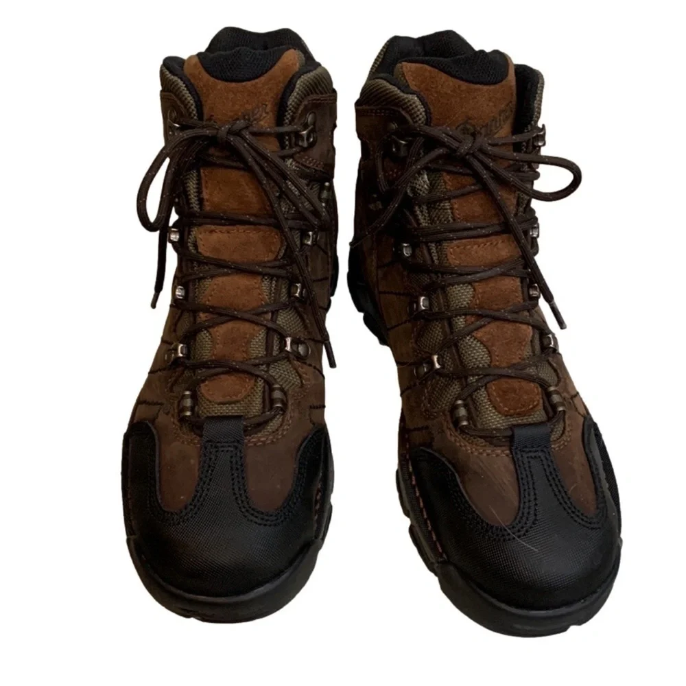 Danner Mens Gore Tex 5.5” Hiking Boots, Size 9.5 EE, Brown & Olive